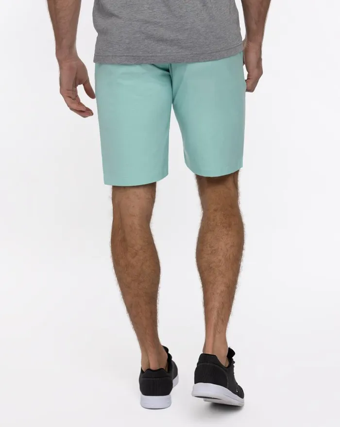 TravisMathew SAND HARBOR SHORT 9IN Heather Turquoise Men Shorts TravisMathew SAND HARBOR SHORT 9IN Heather Turquoise Men Shorts