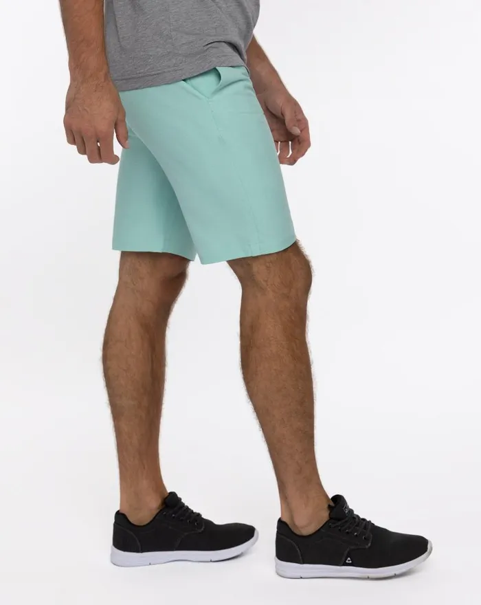 TravisMathew SAND HARBOR SHORT 9IN Heather Turquoise Men Shorts TravisMathew SAND HARBOR SHORT 9IN Heather Turquoise Men Shorts