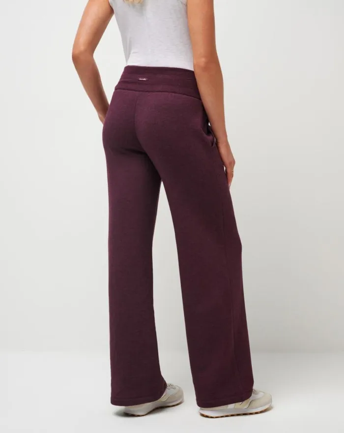 TravisMathew SAVE THE DAY WIDE LEG PANT Heather Winetasting Women Pants TravisMathew SAVE THE DAY WIDE LEG PANT Heather Winetasting Women Pants