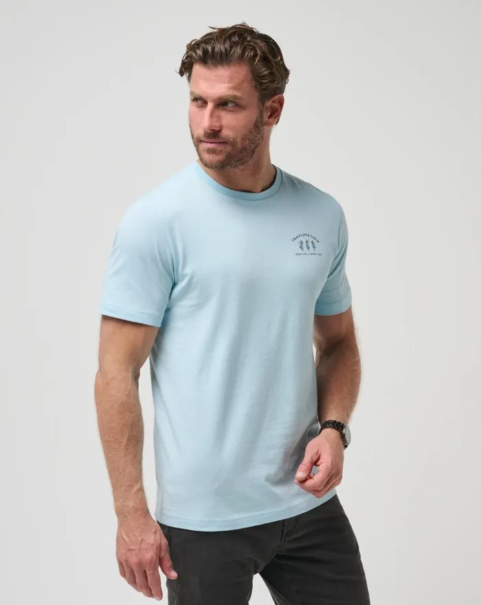 TravisMathew SWEETHEART ROCK TEE Dream Blue Men Tees TravisMathew SWEETHEART ROCK TEE Dream Blue Men Tees