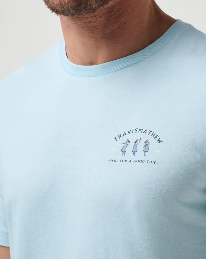 TravisMathew SWEETHEART ROCK TEE Dream Blue Men Tees TravisMathew SWEETHEART ROCK TEE Dream Blue Men Tees