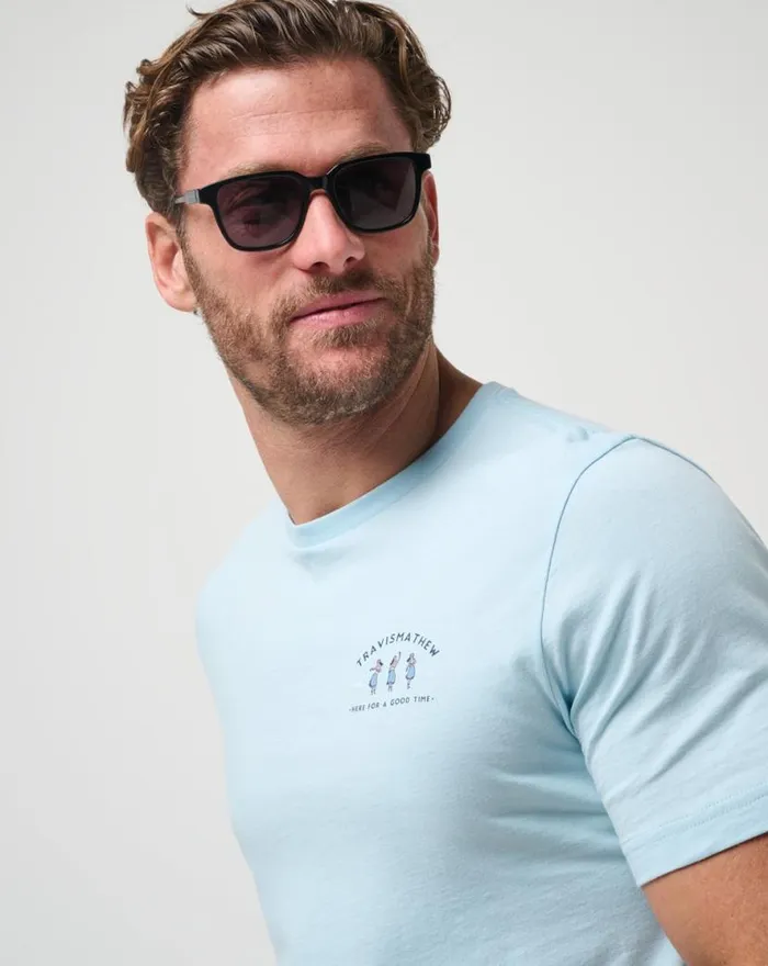 TravisMathew SWEETHEART ROCK TEE Dream Blue Men Tees TravisMathew SWEETHEART ROCK TEE Dream Blue Men Tees