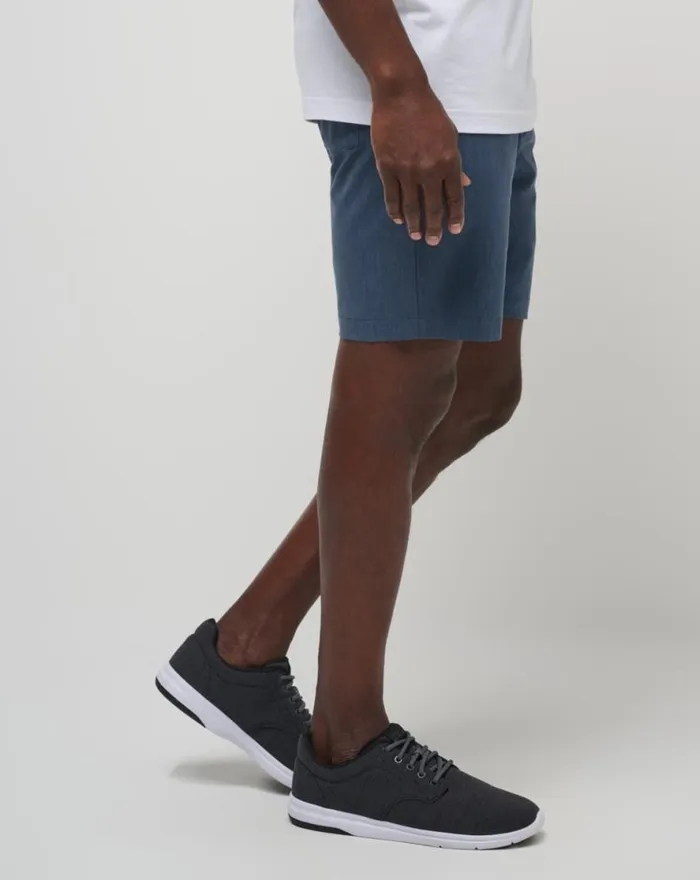 TravisMathew TECH CHINO POCKET SHORT 8IN Heather Total Eclipse Men Shorts TravisMathew TECH CHINO POCKET SHORT 8IN Heather Total Eclipse Men Shorts