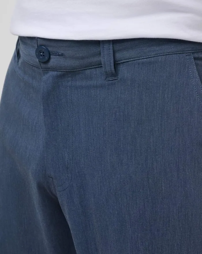 TravisMathew TECH CHINO POCKET SHORT 8IN Heather Total Eclipse Men Shorts TravisMathew TECH CHINO POCKET SHORT 8IN Heather Total Eclipse Men Shorts