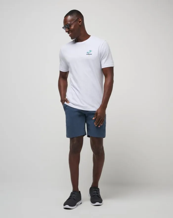 TravisMathew TECH CHINO POCKET SHORT 8IN Heather Total Eclipse Men Shorts TravisMathew TECH CHINO POCKET SHORT 8IN Heather Total Eclipse Men Shorts