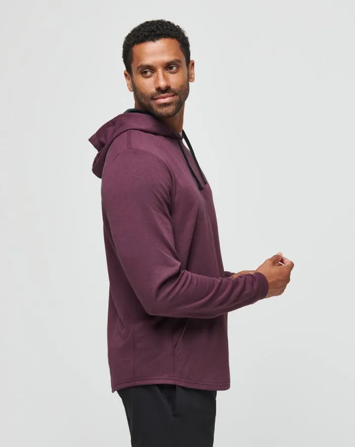 TravisMathew UPGRADED TECH HOODIE Heather Mauve Wine Men Hoodies and Sweatshirts TravisMathew UPGRADED TECH HOODIE Heather Mauve Wine Men Hoodies and Sweatshirts