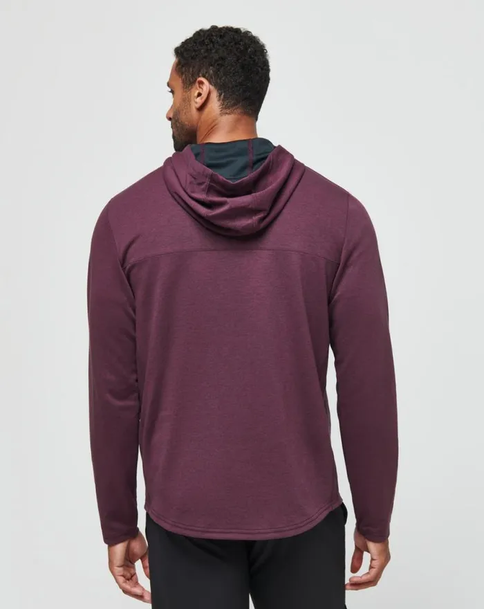 TravisMathew UPGRADED TECH HOODIE Heather Mauve Wine Men Hoodies and Sweatshirts TravisMathew UPGRADED TECH HOODIE Heather Mauve Wine Men Hoodies and Sweatshirts