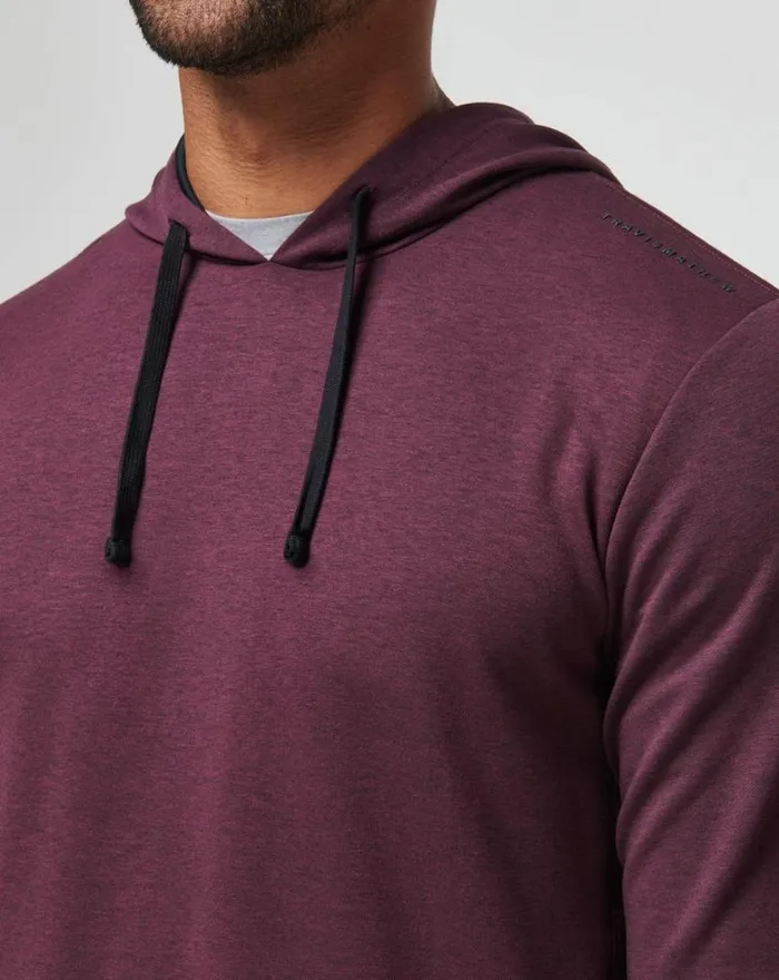 TravisMathew UPGRADED TECH HOODIE Heather Mauve Wine Men Hoodies and Sweatshirts TravisMathew UPGRADED TECH HOODIE Heather Mauve Wine Men Hoodies and Sweatshirts
