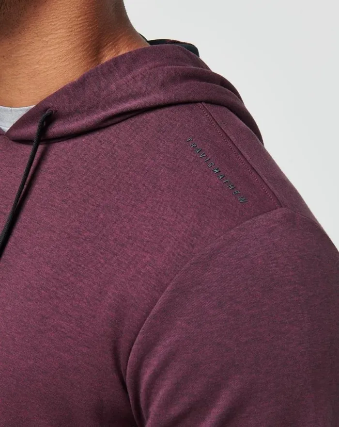 TravisMathew UPGRADED TECH HOODIE Heather Mauve Wine Men Hoodies and Sweatshirts TravisMathew UPGRADED TECH HOODIE Heather Mauve Wine Men Hoodies and Sweatshirts