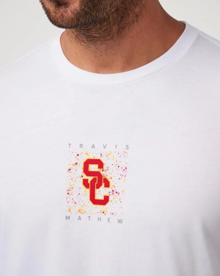 TravisMathew USC SCHOOL SPIRIT TEE White Men Tees TravisMathew USC SCHOOL SPIRIT TEE White Men Tees