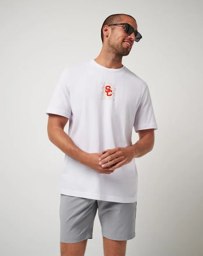 TravisMathew USC SCHOOL SPIRIT TEE White Men Tees TravisMathew USC SCHOOL SPIRIT TEE White Men Tees