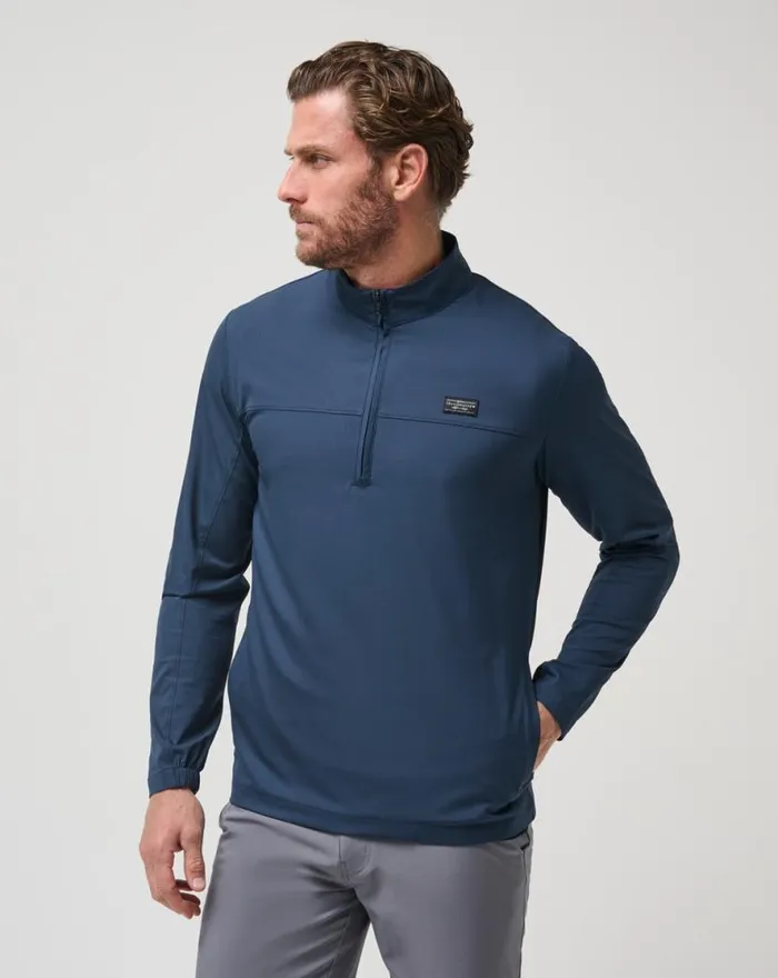 TravisMathew WANDERLUST QUARTER ZIP Mood Indigo Men Quarter Zips