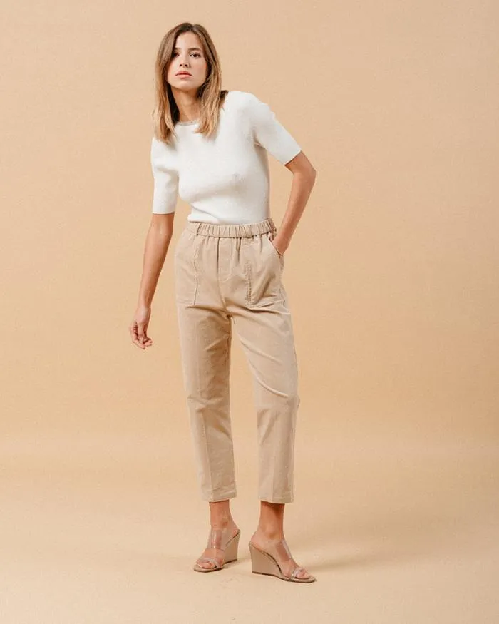 TROUSERS BEIGE MANDALA Shop Grace and Mila Velvet Trousers
