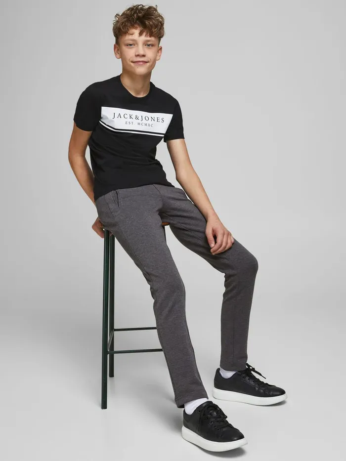 Trousers JACK and JONES Junior BOYS VEGA TRASH TROUSERS Grey Dark Grey Melange