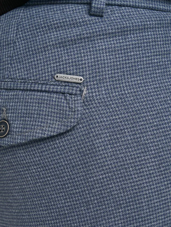 Trousers JACK and JONES Mens ACE MILTON AKM CHINOS Blue Dark Grey Melange