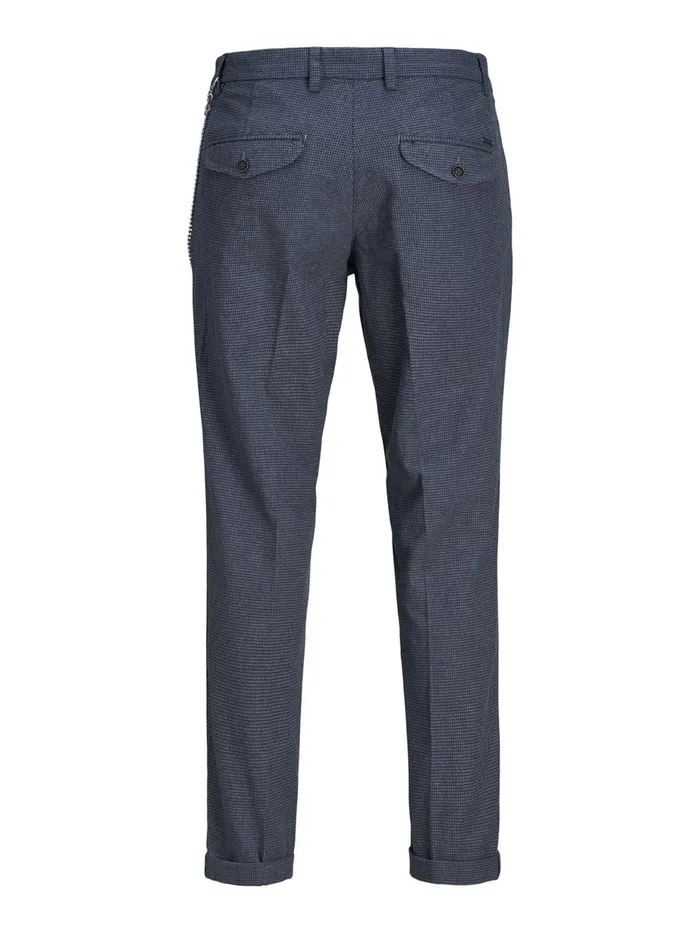 Trousers JACK and JONES Mens ACE MILTON AKM CHINOS Blue Dark Grey Melange