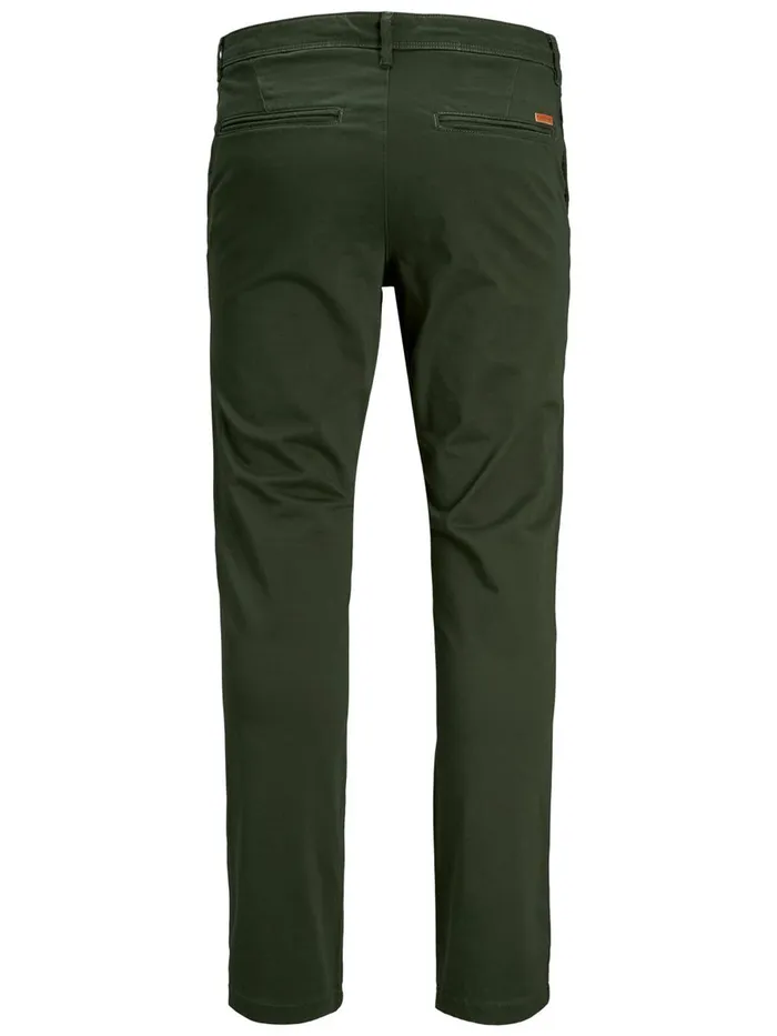 Trousers JACK and JONES Mens MARCO BOWIE CHINOS Green Forest Night