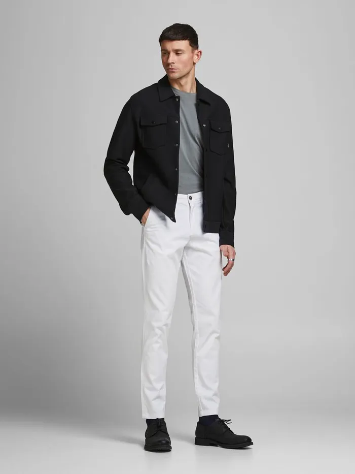 Trousers JACK and JONES Mens MARCO BOWIE SA CHINOS White White