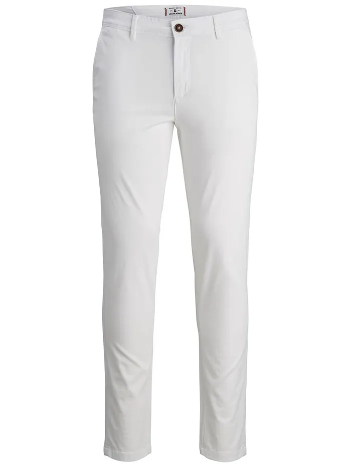 Trousers JACK and JONES Mens MARCO BOWIE SA CHINOS White White