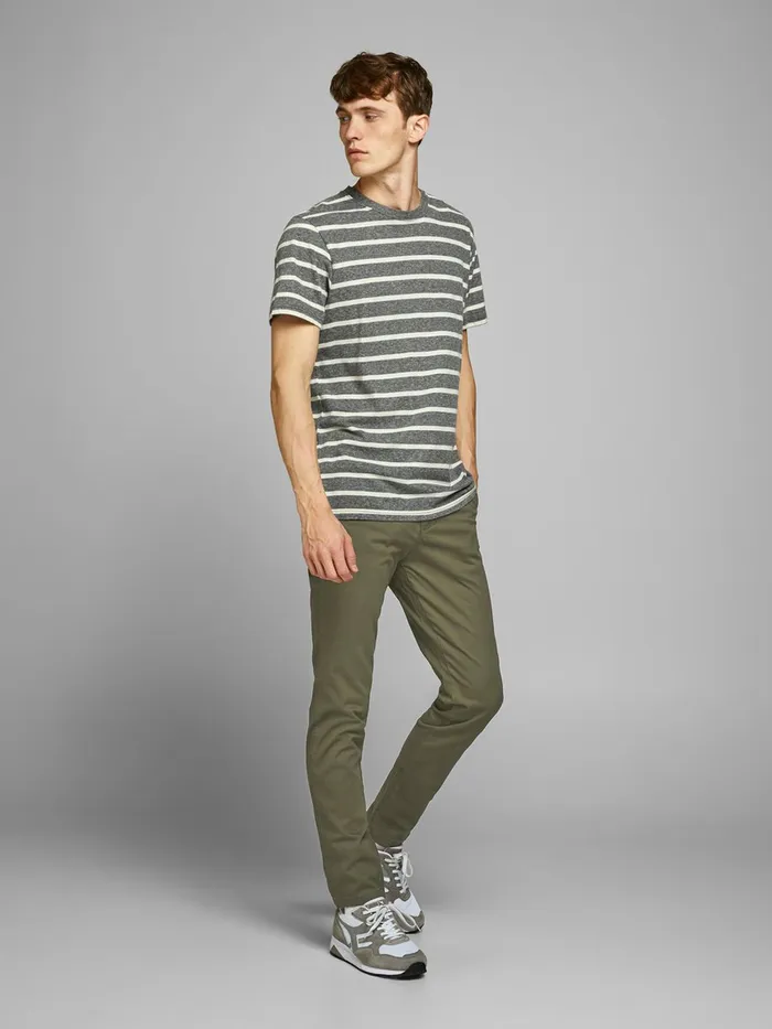 Trousers JACK and JONES Mens MARCO BOWIE SA OLIVE NIGHT SLIM FIT CHINOS Green Olive Night