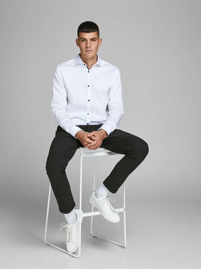 Trousers JACK and JONES Mens MARCO CONNOR AKM 795 DG CHINOS Grey Dark Grey