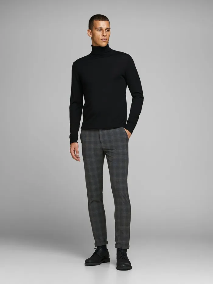 Trousers JACK and JONES Mens MARCO CONNOR AKM773 DG CHINOS Grey Dark Grey