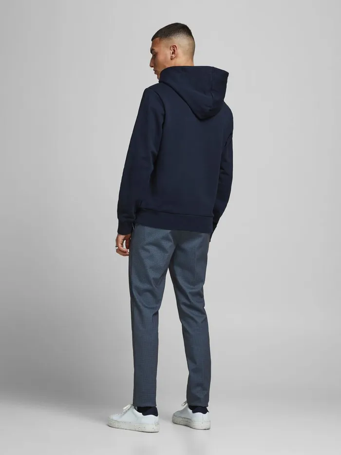Trousers JACK and JONES Mens MARCO PHIL HOUNDSTOOTH CHINOS Blue Navy Blazer