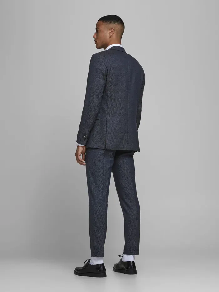 Trousers JACK and JONES Mens SUPER SLIM FIT TROUSERS Blue Dark Navy