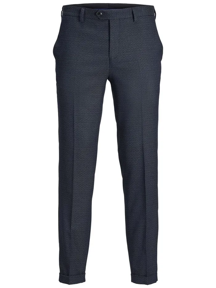 Trousers JACK and JONES Mens SUPER SLIM FIT TROUSERS Blue Dark Navy