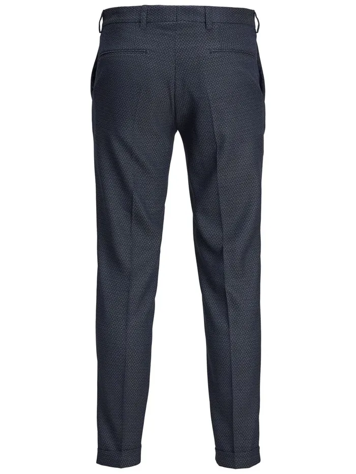 Trousers JACK and JONES Mens SUPER SLIM FIT TROUSERS Blue Dark Navy