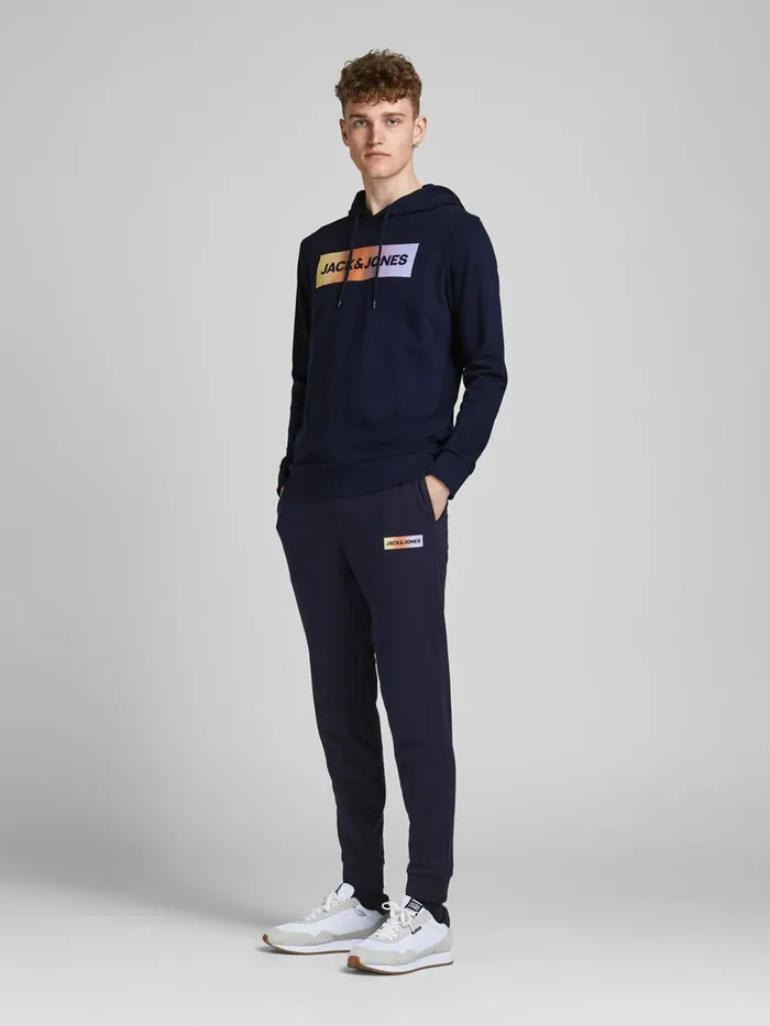 Trousers JACK and JONES Mens SWEATPANTS AND HOODIE LOUNGEWEAR Blue Navy Blazer Casaul Trousers JACK and JONES Mens SWEATPANTS AND HOODIE LOUNGEWEAR Blue Navy Blazer Casaul