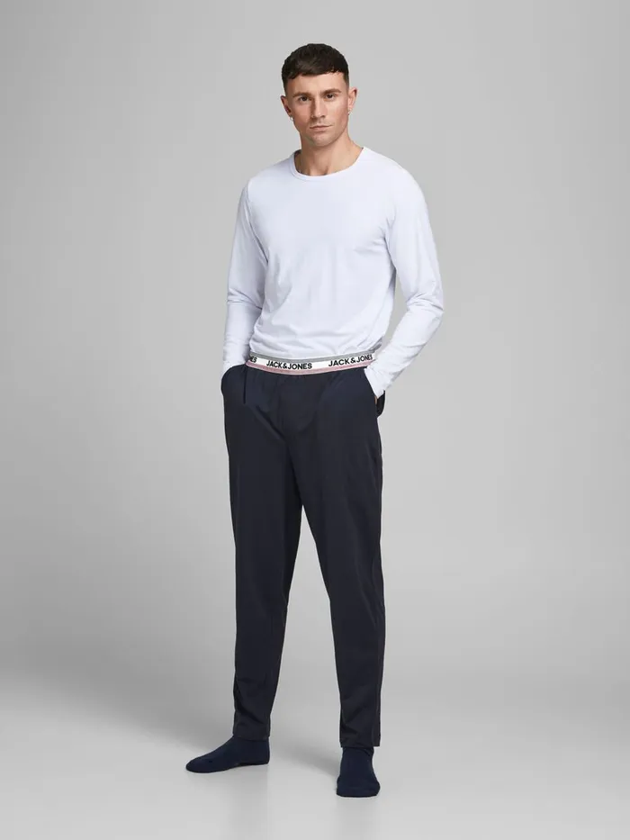 Trousers JACK and JONES Mens TROUSER LOUNGEWEAR Blue Dark Navy