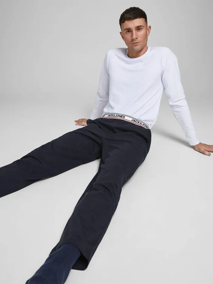 Trousers JACK and JONES Mens TROUSER LOUNGEWEAR Blue Dark Navy