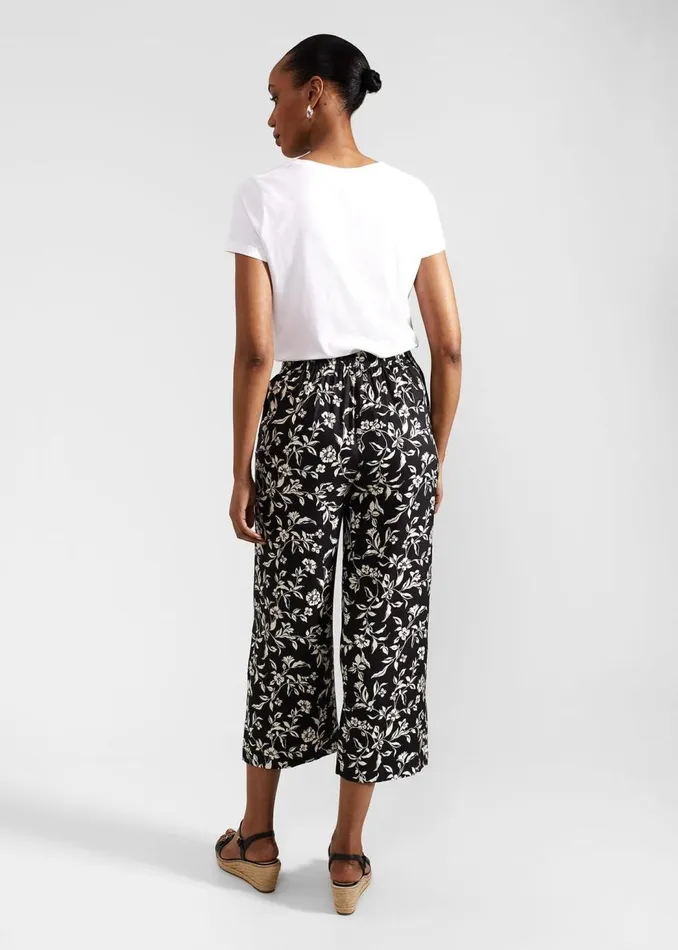 Trousers Women HOBBS Eve Crop Trousers Black Cream