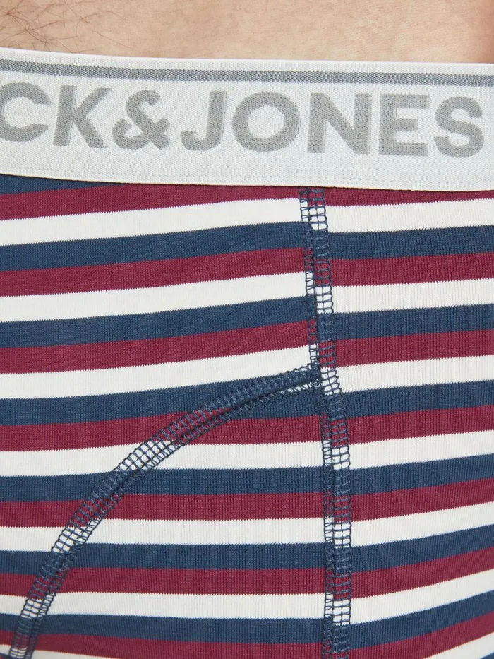 Underwear JACK and JONES Mens 3PACK LOGO TRUNKS Red Marshmallow Gift 4 You
