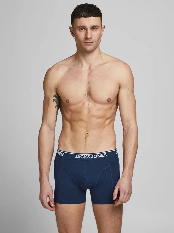 Underwear JACK and JONES Mens 3PACK LOGO TRUNKS Red Marshmallow Gift 4 You