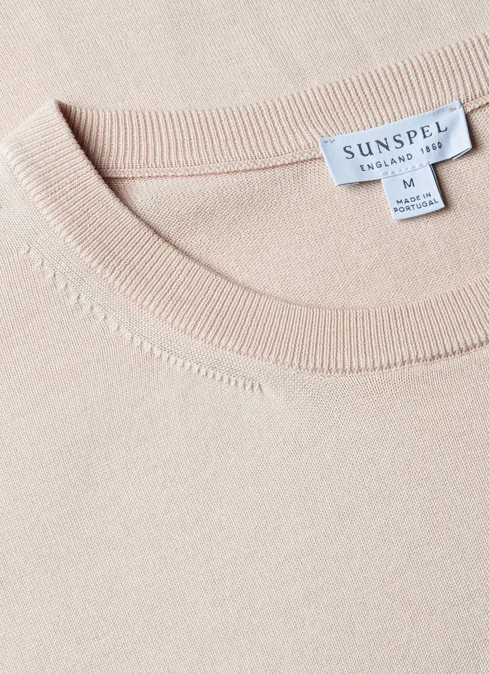ussunspel Knitwear Men Sea Island Cotton Knit Tshirt Undyed ussunspel Knitwear Men Sea Island Cotton Knit Tshirt Undyed