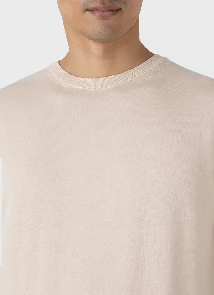 ussunspel Knitwear Men Sea Island Cotton Knit Tshirt Undyed ussunspel Knitwear Men Sea Island Cotton Knit Tshirt Undyed