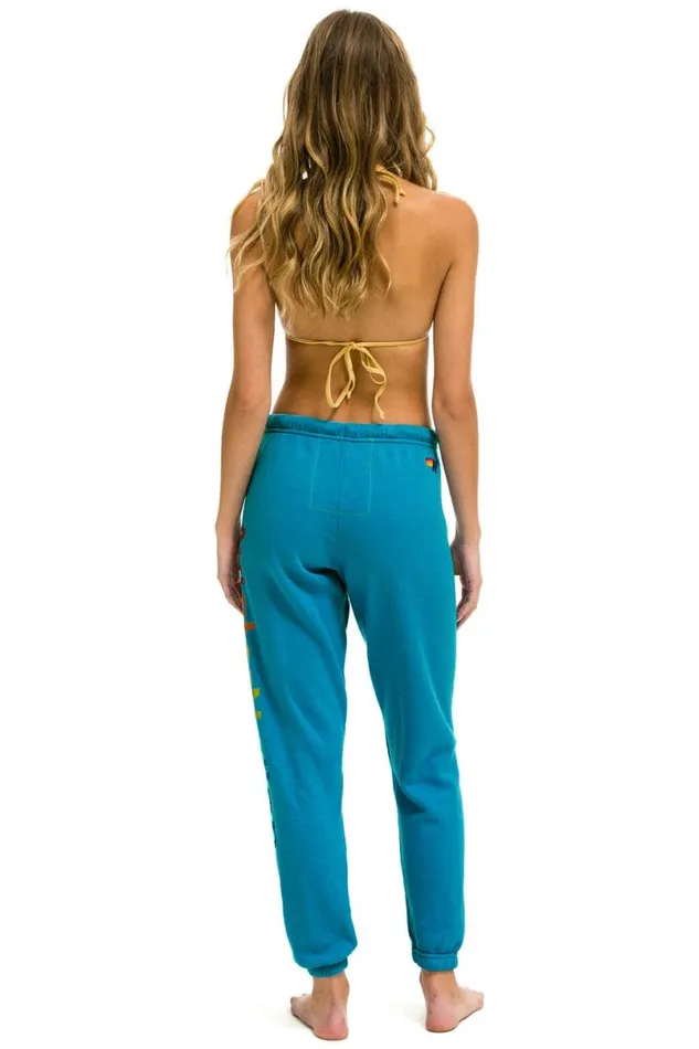 Vail Sweatpants 8211 Teal Women Aviator Nation Sweatpants