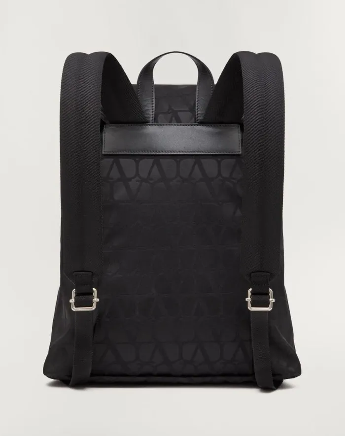 Valentino Backpacks Man Black Iconographe Nylon Backpack For Man In Black Black Valentino Backpacks Man Black Iconographe Nylon Backpack For Man In Black Black