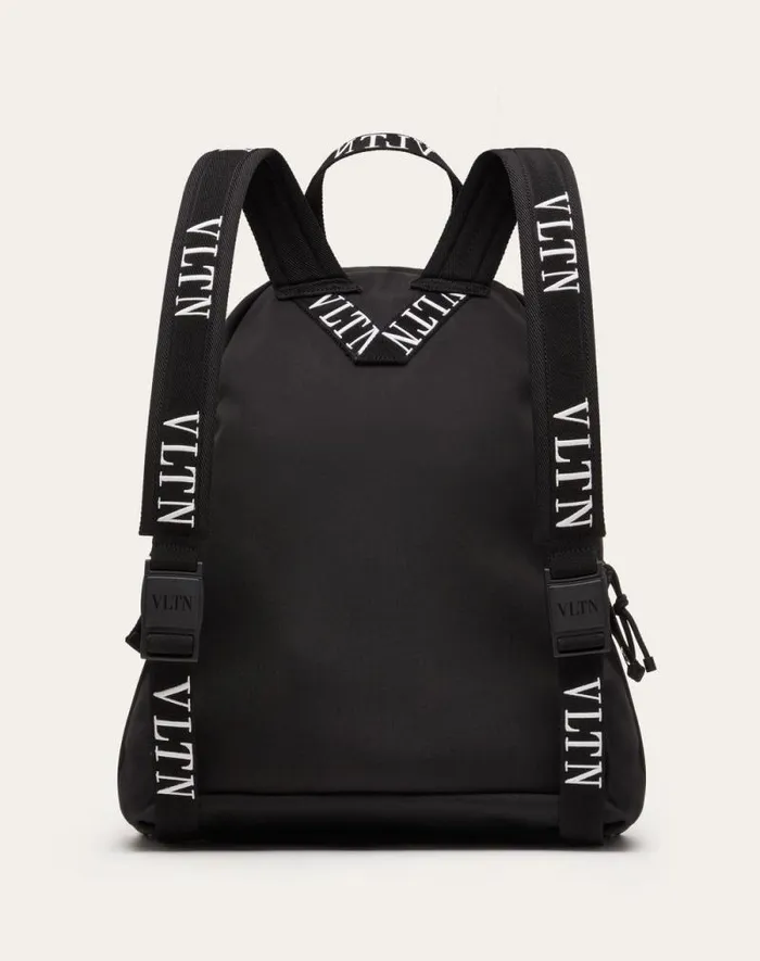 Valentino Backpacks Man Vltn Nylon Backpack For Man In Blackwhite Blackwhite Valentino Backpacks Man Vltn Nylon Backpack For Man In Blackwhite Blackwhite