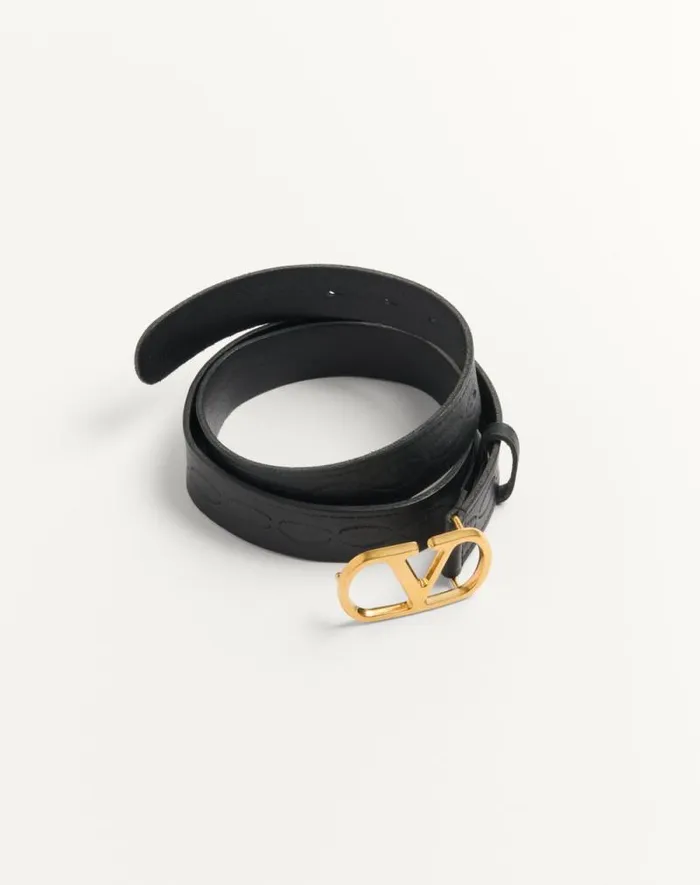 Valentino Belts Man Vlogo Signature Calfskin Belt 30 Mm For Man In Black Black Valentino Belts Man Vlogo Signature Calfskin Belt 30 Mm For Man In Black Black