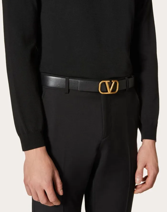 Valentino Belts Man Vlogo Signature Calfskin Belt For Man In Saddle Brown Saddle Brown Valentino Belts Man Vlogo Signature Calfskin Belt For Man In Saddle Brown Saddle Brown