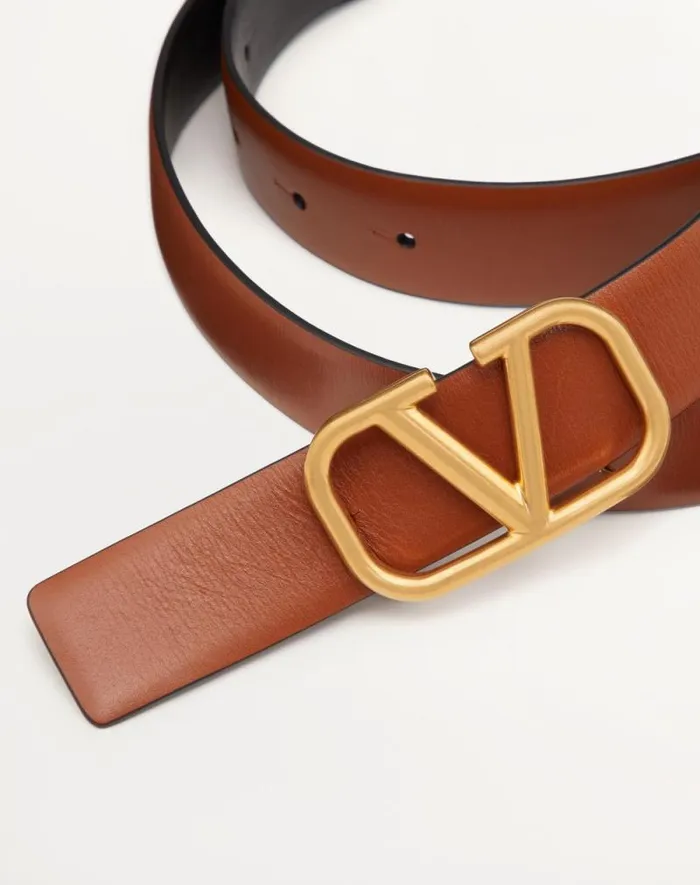 Valentino Belts Man Vlogo Signature Calfskin Belt For Man In Saddle Brown Saddle Brown Valentino Belts Man Vlogo Signature Calfskin Belt For Man In Saddle Brown Saddle Brown