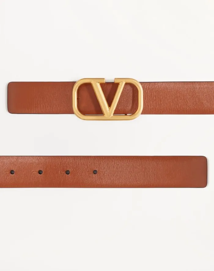 Valentino Belts Man Vlogo Signature Calfskin Belt For Man In Saddle Brown Saddle Brown Valentino Belts Man Vlogo Signature Calfskin Belt For Man In Saddle Brown Saddle Brown