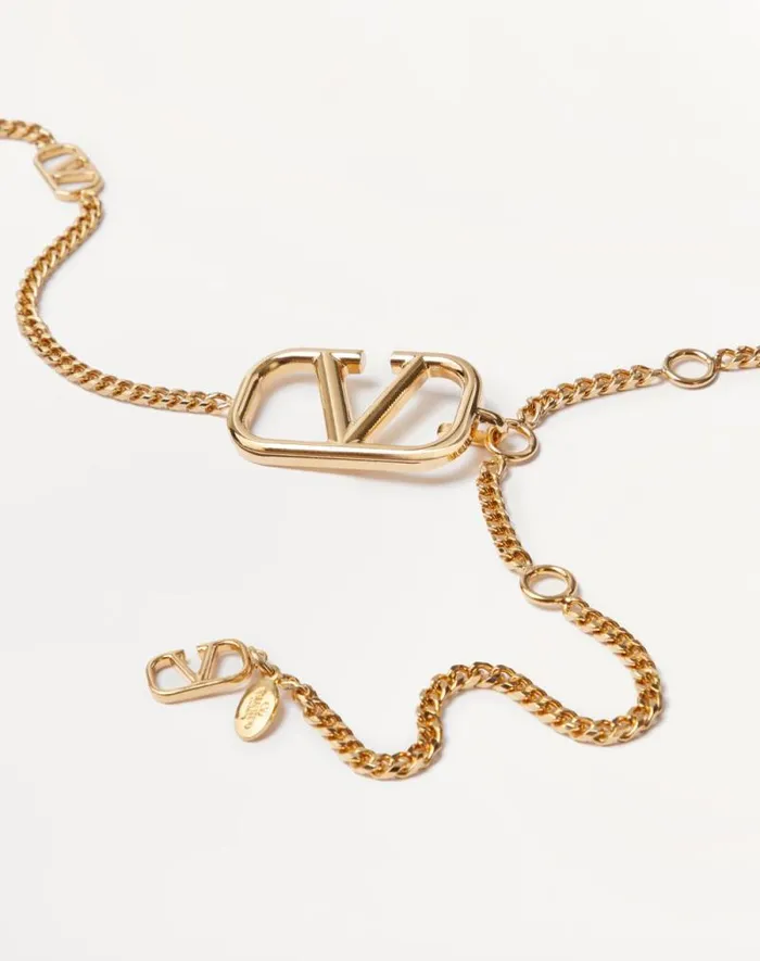 Valentino Belts Woman Vlogo Signature Chain Belt For Woman In Gold Gold Valentino Belts Woman Vlogo Signature Chain Belt For Woman In Gold Gold