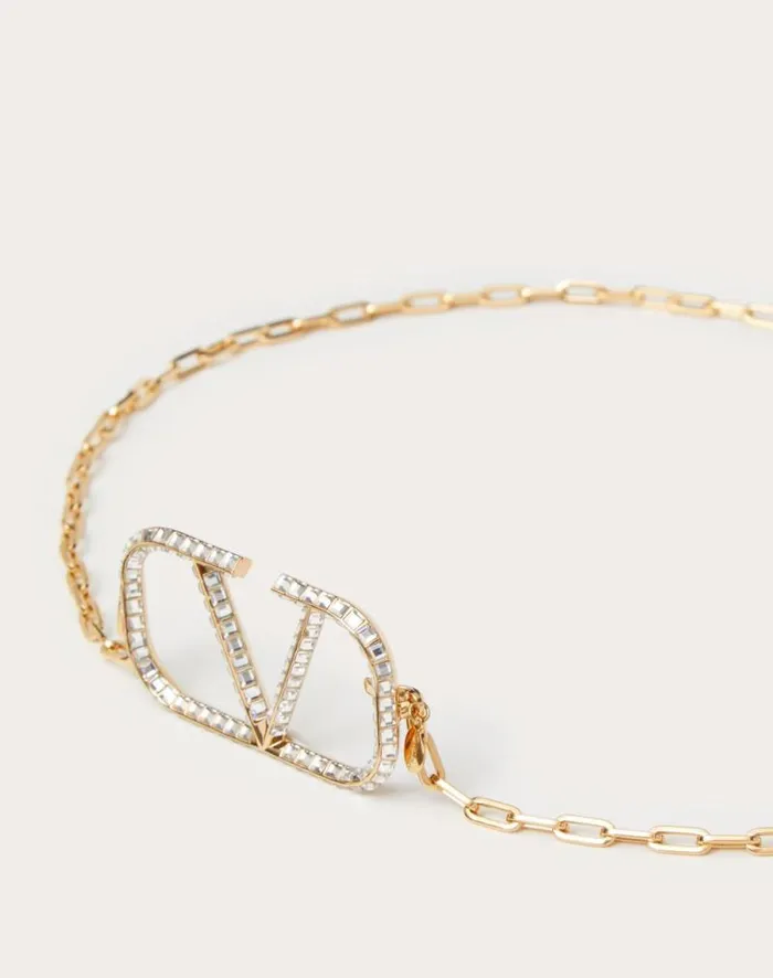 Valentino Belts Woman Vlogo Signature Chain Belt For Woman In Gold Gold Valentino Belts Woman Vlogo Signature Chain Belt For Woman In Gold Gold