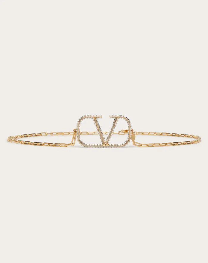 Valentino Belts Woman Vlogo Signature Chain Belt For Woman In Gold Gold Valentino Belts Woman Vlogo Signature Chain Belt For Woman In Gold Gold