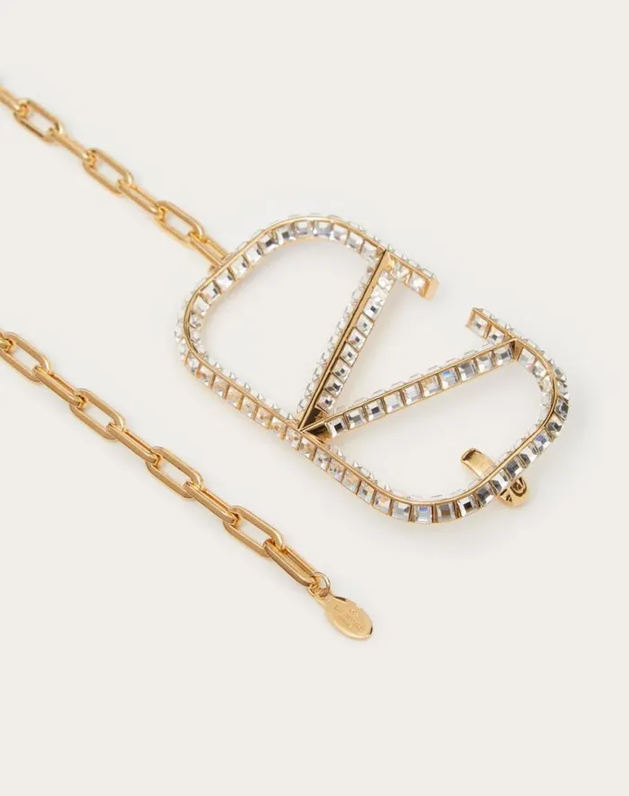 Valentino Belts Woman Vlogo Signature Chain Belt For Woman In Gold Gold Valentino Belts Woman Vlogo Signature Chain Belt For Woman In Gold Gold