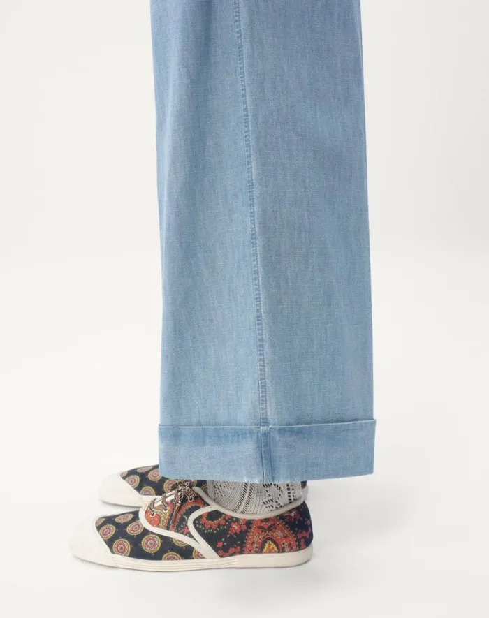 Valentino Denim Man Cuffed Denim Pants For Man In Denim Denim Valentino Denim Man Cuffed Denim Pants For Man In Denim Denim